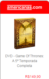 Dvd game of thrones